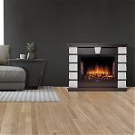 Комплект каминный Electrolux с порталом Firelight Excalibur 30 НС-1287023 камень белый, шпон венге