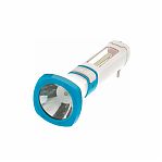 Фонарь светодиодный ручной Космос LED 3Вт COB 2Вт ЗУ, переходник для глубоких розеток, аккумуляторный