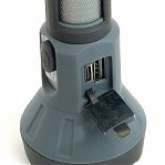 Фонарь ручной Feron TH2410  USB ZOOM 48790 с аккумулятором, серый с черным