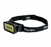 Фонарь налобный Feron TH2315  USB type-C 51620 c аккумулятором, 4 режима, черный