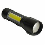 Фонарь ручной Feron TH2408  USB ZOOM 51118 с аккумулятором, 3 режима, черный