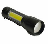 Фонарь ручной Feron TH2408  USB ZOOM 51118 с аккумулятором, 3 режима, черный