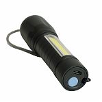 Фонарь ручной Feron TH2408  USB ZOOM 51118 с аккумулятором, 3 режима, черный