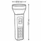 Фонарь аккумуляторный ручной Gauss GF102, 2 Вт, 100 Лм, 250 mAh, 2 режима, дальность действия 120 м, универсальный