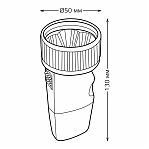 Фонарь светодиодный ручной Gauss GF103, 1 Вт, 40 Лм, 250 mAh, дальность 40 м, универсальный 