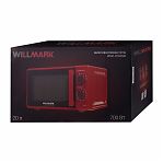 Печь микроволновая Willmark WMO-203GMR 20 л, 700 Вт, механическое управление, красная