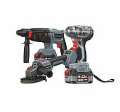 Набор аккумуляторный Profipower E0095 УШМ+Шуруповерт+Перфоратор 18В,  2 АКБ 4 A•h+з.у.