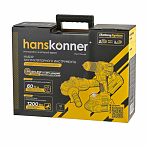 Набор электроинструментов Hanskonner HANSKIT1, 2в1, 18В, 2 АКБ 2.0 Ач, 4.0 Ач, зарядное устройство, кейс