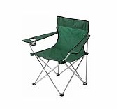 Кресло складное Ecos DW-2009H, 993100, с подлокотниками, с подстаканниками, полиэстер, зеленое, 500х500х800 мм, до 120 кг