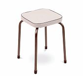 Табурет Nika Фабрик 5 203743, с мягким сиденьем, бежевый, 32x32х46.5 см