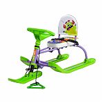 Снегокат Nika, Twiny1 Спорт, TW1+/МН, Монстр, сиреневый каркас, сталь, складная спинка, 405х485х990 мм