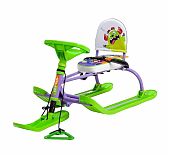 Снегокат Nika, Twiny1 Спорт, TW1+/МН, Монстр, сиреневый каркас, сталь, складная спинка, 405х485х990 мм