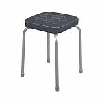 Табурет Nika Haushalt НТ3/C, мягкое квадратное сиденье, 320х320 мм, темно-серый