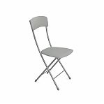 Стул NIKA Ника 2, кухонный, складной, мягкое сиденье, темно-серый, 395х545х930 мм