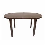 Стол Стандарт Пластик, овальный, пластиковый, шоколадный, 71х80х140 см