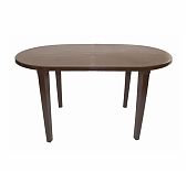 Стол Стандарт Пластик, овальный, пластиковый, шоколадный, 71х80х140 см