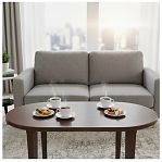 Стол Стандарт Пластик, овальный, пластиковый, шоколадный, 71х80х140 см