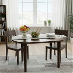 Стол Стандарт Пластик, овальный, пластиковый, шоколадный, 71х80х140 см