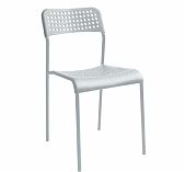 Стул Nika Ника7 СТ7/Б, белый матовый, жесткое сиденье, металлокаркас, 410х475х780 мм