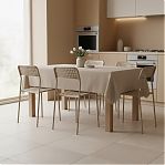 Стул Nika Ника7 СТ7/БЖ, светло-бежевый, бежевый металлик, жесткое сиденье, 410х475х780 мм