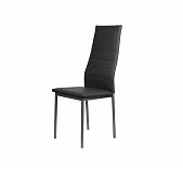 Стул Джокер 492468, 390х370х430 мм, темный графит на серебре, сиденье квадратное, на металлических ножках