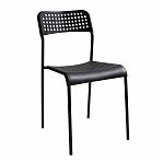 Стул Nika Ника 7 СТ7/Ч, черный матовый, жесткое сиденье, металлокаркас, 410х475х780 мм