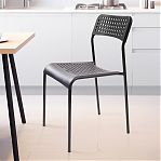 Стул Nika Ника 7 СТ7/Ч, черный матовый, жесткое сиденье, металлокаркас, 410х475х780 мм