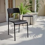 Стул Nika Ника 7 СТ7/Ч, черный матовый, жесткое сиденье, металлокаркас, 410х475х780 мм