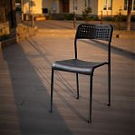 Стул Nika Ника 7 СТ7/Ч, черный матовый, жесткое сиденье, металлокаркас, 410х475х780 мм