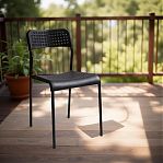 Стул Nika Ника 7 СТ7/Ч, черный матовый, жесткое сиденье, металлокаркас, 410х475х780 мм