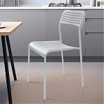 Стул Nika Ника 7 СТ7/С, серый матовый, жесткое сиденье, металлокаркас, 410х475х780 мм