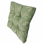 Сидушка на стул Мультидом Мильфлер МТ71-178, с завязками, рогожка, цвет зеленый, 45х400х400 мм