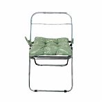 Сидушка на стул Мультидом Мильфлер МТ71-178, с завязками, рогожка, цвет зеленый, 45х400х400 мм