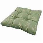 Сидушка на стул Мультидом Мильфлер МТ71-178, с завязками, рогожка, цвет зеленый, 45х400х400 мм