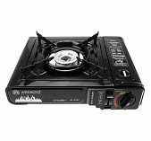 Плита газовая Armero туристическая, для цангового баллона, пьезо, турбо, черная