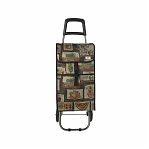 Сумка-тележка Рыжий Кот Натюрморт, хозяйственная, складная, 30 кг