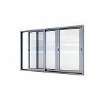 Раздвижная алюминиевая система Provedal С640, 1350х2100 мм, 3 створки, для холодного остекления, белый