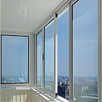 Раздвижная алюминиевая система Provedal С640, 1350х2100 мм, 3 створки, для холодного остекления, белый