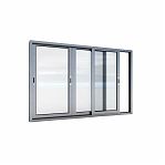 Раздвижная алюминиевая система Provedal С640, 1350х2100 мм, 3 створки, для холодного остекления, белый