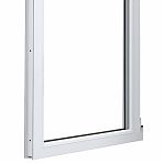 Оконный блок ПВХ 1.2х1.3 м, 70 мм стеклопакет, правый двухстворчатый, белый