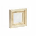 Окно для бани и сауны Липа, размер 500х600 мм, 2 стекла, распашное, с ручкой