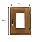 Окно для бани и сауны Термолипа, размер 400х500 мм, 2 стекла, распашное, с ручкой