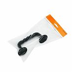 Ручка-скоба декоративная Домарт, сталь, черная, длина 180 мм