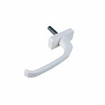 Ручка для пластиковых окон 007, квадратная, алюминиевая, WW белая