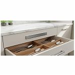 Ручка-скоба мебельная Boyard RS003SC/DBL 128. 128/160 сатиновый хром, чёрный матовый