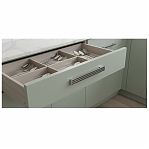 Ручка-скоба мебельная Boyard RS003SC/DBL 128. 128/160 сатиновый хром, чёрный матовый