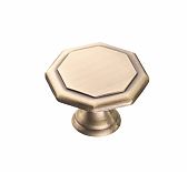 Ручка-кнопка накладная Kerron K-1090 AВ, многоугольная, античная бронза