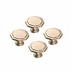 Ручка-кнопка накладная Kerron K-1090 AВ, многоугольная, античная бронза