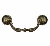 Ручка-скоба мебельная Boyard C9120, RS091AB.3/78, старинная латунь, 78 мм