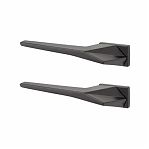 Ручки дверные Code Deco Fusion H-100155-A-BLM, алюминий, черный матовый